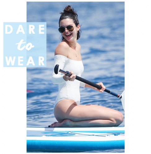 Kendall Jenner's Bardot Swimsuit Is High-Fashion in the Water Kendall Jenner's Bardot Swimsuit Is High-Fashion in the Water